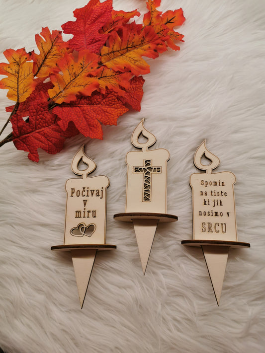 Lesene nagrobne svečke