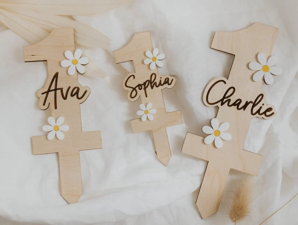 Premium topper za rojstni dan s številko let in imenom po želji