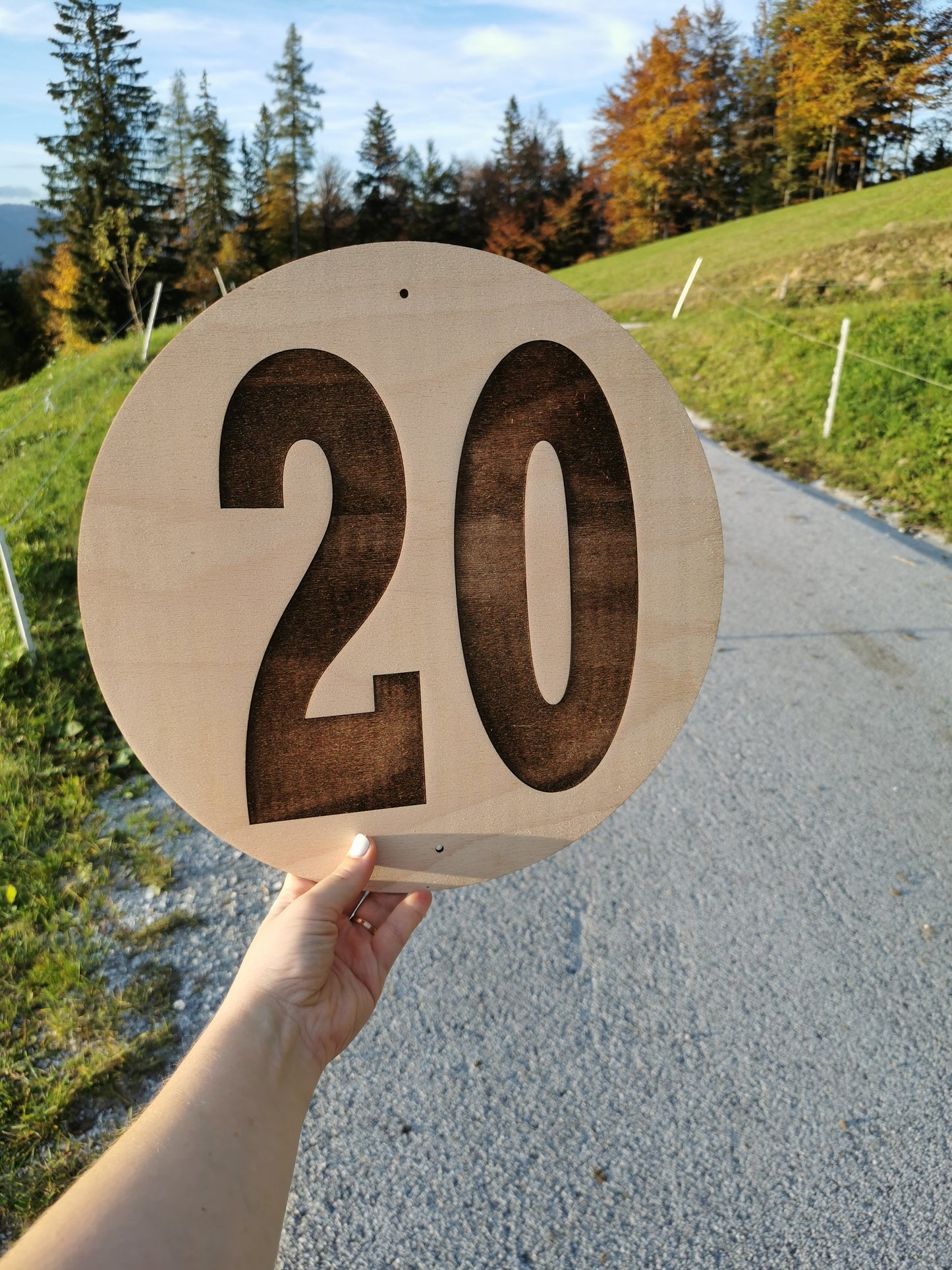 Krog s številko za rojstnodnevni mlaj